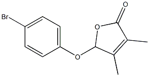 5-(4-溴苯氧基)-3,4-二甲基呋喃-2(5H) - 酮 结构式