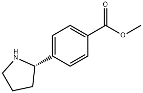 (S)-4-(吡咯烷-2-基)苯甲酸甲酯 结构式