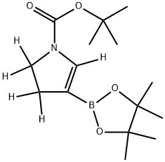 tert-butyl 4-(4,4,5,5-tetramethyl-1,3,2-dioxaborolan-2-yl)-2,3-dihydro-1H-pyrrole-1-carboxylate-2,2,3,3,5-d5 结构式