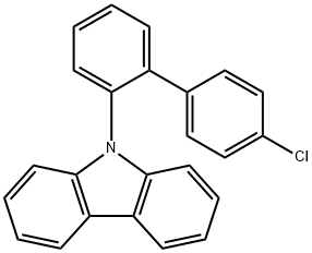 N-(4'-氯联苯-2-基)咔唑 结构式