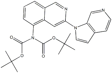 N,N-二-BOC-3-(1H-吡咯并[2,3-C]吡啶-1-基)异喹啉-5-胺 结构式