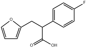 2-(4-fluorophenyl)-3-(furan-2-yl)propanoic acid 结构式