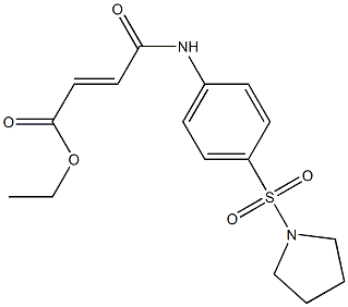 ethyl 4-oxo-4-{[4-(1-pyrrolidinylsulfonyl)phenyl]amino}-2-butenoate 结构式