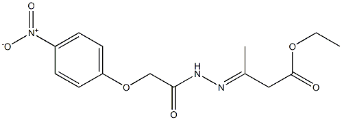 ethyl 3-{[(4-nitrophenoxy)acetyl]hydrazono}butanoate 结构式