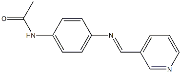 N-{4-[(3-pyridinylmethylene)amino]phenyl}acetamide 结构式