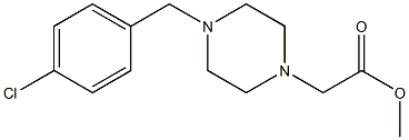 methyl 2-(4-(4-chlorobenzyl)piperazin-1-yl)acetate 结构式