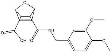 3-((3,4-dimethoxybenzyl)carbamoyl)-7-oxabicyclo[2.2.1]hept-5-ene-2-carboxylic acid 结构式