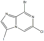 8-Bromo-6-chloro-3-iodo-imidazo[1,2-a]pyrazine 结构式