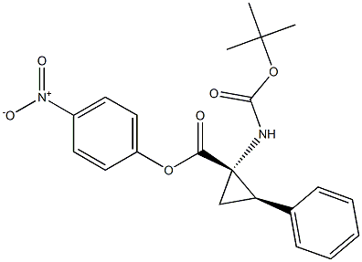 (1S,2R)-4-nitrophenyl 1-(tert-butoxycarbonylamino)-2-phenylcyclopropanecarboxylate 结构式