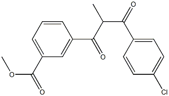 methyl 3-(3-(4-chlorophenyl)-2-methyl-3-oxopropanoyl)benzoate 结构式