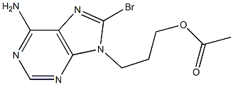 3-(6-Amino-8-bromo-9H-purin-9-yl)propyl acetate 结构式