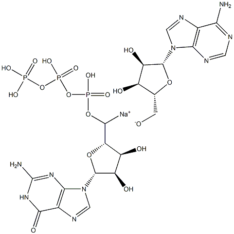 Guanosine-5'-Triphosphate-5'-Adenosine, sodium salt 结构式