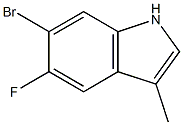 6-bromo-5-fluoro-3-methyl-1H-indole 结构式