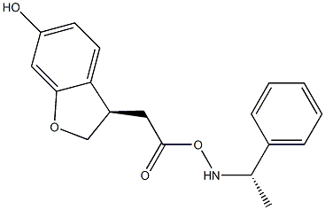 (S)-1-苯基乙胺(R)-2-(6-羟基-2,3-二氢苯并呋喃-3-基)乙酸乙酯 结构式