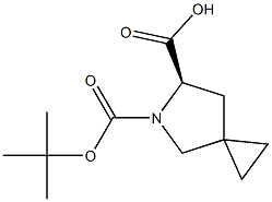 (6R)-5-[(2-methylpropan-2-yl)oxycarbonyl]-5-azaspiro[2.4]heptane-6-carboxylic acid 结构式