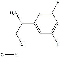 (2R)-2-AMINO-2-(3,5-DIFLUOROPHENYL)ETHAN-1-OL HYDROCHLORIDE 结构式