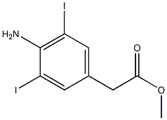 (4-Amino-3,5-diiodo-phenyl)-acetic acid methyl ester 结构式