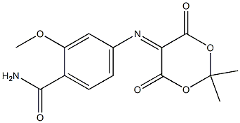 4-((2,2-二甲基-4,6-二氧代-1,3-二噁烷-5-基)甲基氨基)-2-甲氧基苯酰胺 结构式