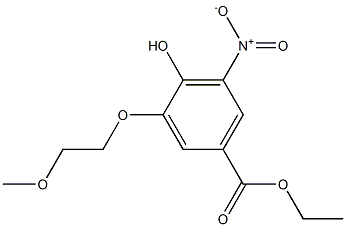 埃罗替尼杂质—F 4-羟基-3-(2-甲氧乙氧基)-5-硝基苯甲酸乙酯 结构式