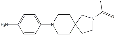 1-(8-(4-aminophenyl)-2,8-diazaspiro[4.5]decan-2-yl)ethanone 结构式