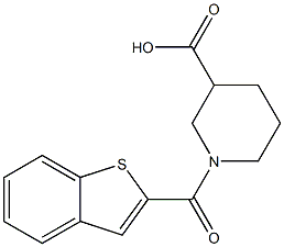 1-(benzo[b]thiophene-2-carbonyl)piperidine-3-carboxylic acid 结构式