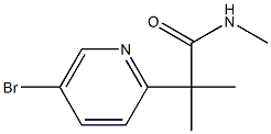 2-(5-bromopyridin-2-yl)-N,2-dimethylpropanamide 结构式