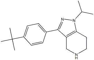 3-(4-tert-butylphenyl)-1-isopropyl-4,5,6,7-tetrahydro-1H-pyrazolo[4,3-c]pyridine 结构式
