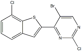 5-bromo-2-chloro-4-(7-chlorobenzo[b]thiophen-2-yl)pyrimidine 结构式