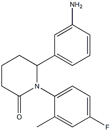 6-(3-aminophenyl)-1-(4-fluoro-2-methylphenyl)piperidin-2-one 结构式