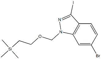 6-bromo-3-iodo-1-((2-(trimethylsilyl)ethoxy)methyl)-1H-indazole 结构式