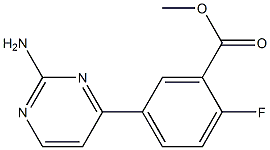 methyl 5-(2-aminopyrimidin-4-yl)-2-fluorobenzoate 结构式