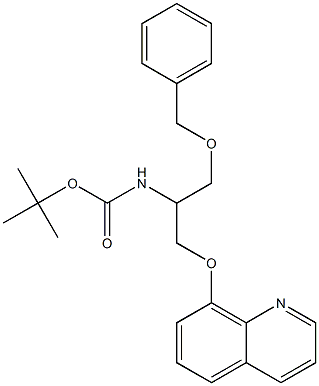 tert-butyl 1-(benzyloxy)-3-(quinolin-8-yloxy)propan-2-ylcarbamate 结构式