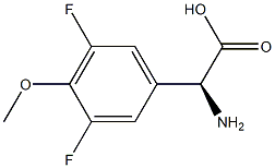 (S)-2-amino-2-(3,5-difluoro-4-methoxyphenyl)acetic acid 结构式