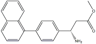 (S)-methyl 3-amino-3-(4-(naphthalen-1-yl)phenyl)propanoate 结构式