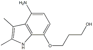 3-((4-amino-2,3-dimethyl-1H-indol-7-yl)oxy)propan-1-ol 结构式