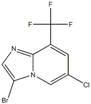 3-Bromo-6-chloro-8-trifluoromethyl-imidazo[1,2-a]pyridine 结构式