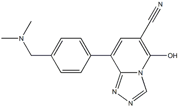 8-(4-Dimethylaminomethyl-phenyl)-5-hydroxy-[1,2,4]triazolo[4,3-a]pyridine-6-carbonitrile 结构式