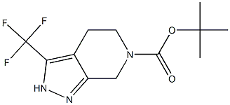 3-(三氟甲基)-4,5-二氢-2H-吡唑并[3,4-C]吡啶-6(7H)- 羧酸叔丁酯 结构式