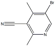 5-溴-2,4-二甲基-3-氰基吡啶 结构式