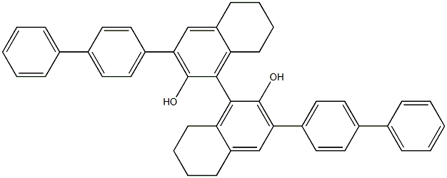 (S)-3,3'-双([1,1'-二苯基]-4-基)-5,5',6,6',7,7',8,8'-八氢-1,1'-联萘酚 结构式
