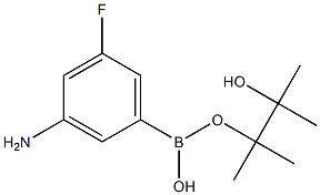 3-Amino-5-fluorobenzeneboronic acid pinacol ester 结构式