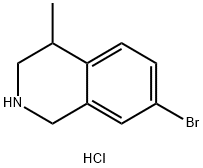 7-溴-4-甲基-1,2,3,4-四氢异喹啉盐酸盐 结构式