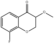 8-FLUORO-3-METHOXY-3,4-DIHYDRO-2H-1-BENZOPYRAN-4-ONE 结构式