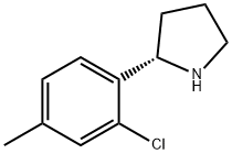 (S)-2-(2-氯-4-甲基苯基)吡咯烷 结构式