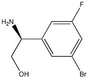 (S)-2-氨基-2-(3-溴-5-氟苯基)乙醇 结构式