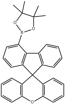 4,4,5,5-四甲基-2-(螺[芴-9,9'-呫吨] -4-基)-1,3,2-二氧杂硼烷 结构式