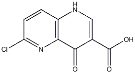 6-Chloro-4-oxo-1,4-dihydro-[1,5]naphthyridine-3-carboxylic acid 结构式