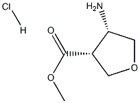 cis-4-Amino-tetrahydro-furan-3-carboxylic acid methyl ester hydrochloride 结构式