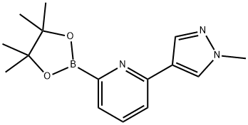 6-(1-甲基-4-吡唑基)吡啶-2-硼酸频哪醇酯 结构式