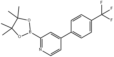 2-(4,4,5,5-tetramethyl-1,3,2-dioxaborolan-2-yl)-4-(4-(trifluoromethyl)phenyl)pyridine 结构式